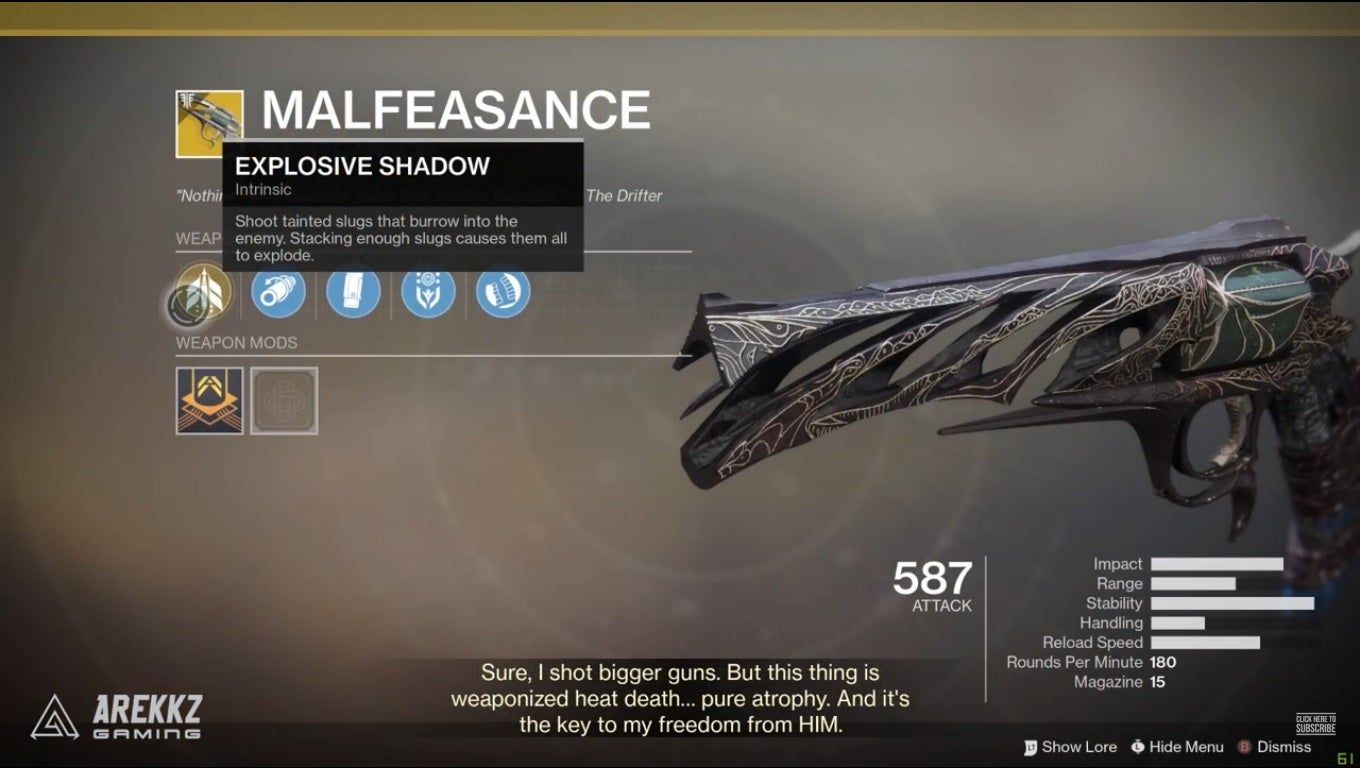 Destiny 2: Forsaken - How to get Malfeasance Exotic Hand Cannon