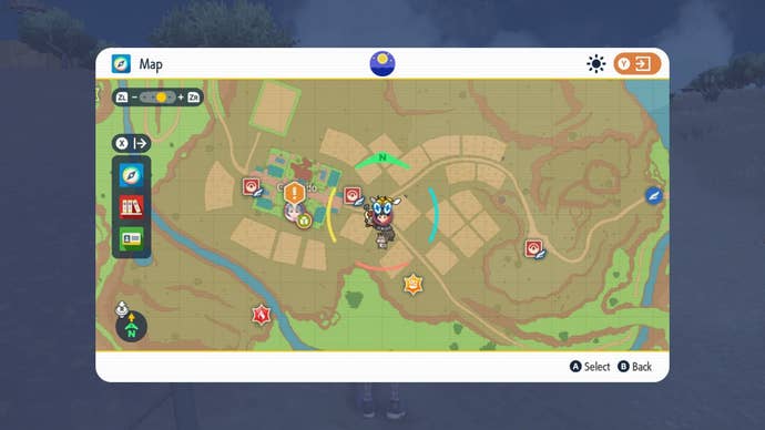 How to evolve Primeape: A map shows the locations around Cortondo in Scarlet and Violet, where players can find Mankey