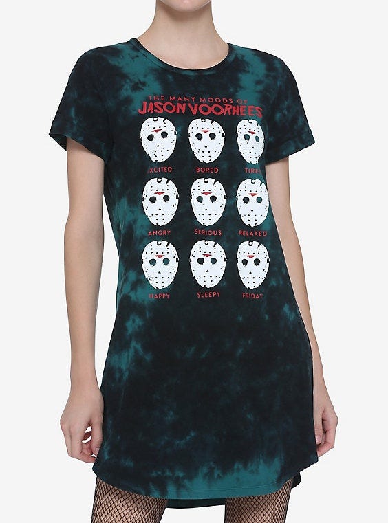 Jason Voorhees Tie-Dye T-Shirt Dress