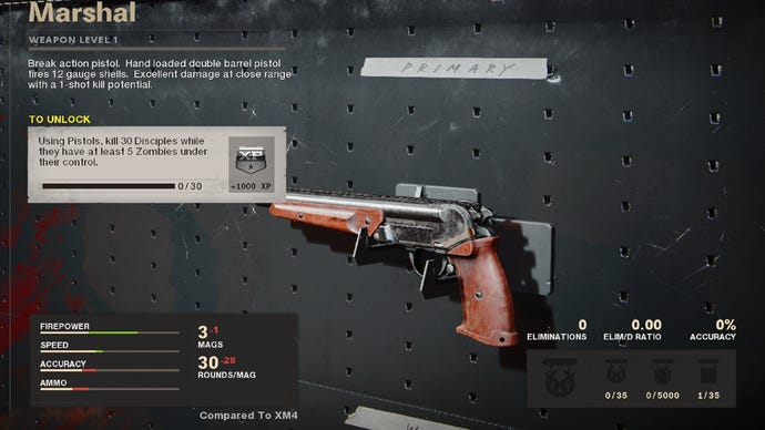 The unlock challenge for the Marshal in Zombies