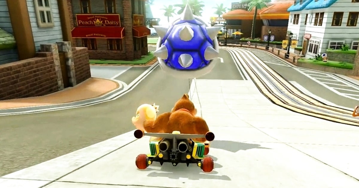 Mario Kart 8 Deluxe Blauen Panzer Abwehren www.eurogamer.de
