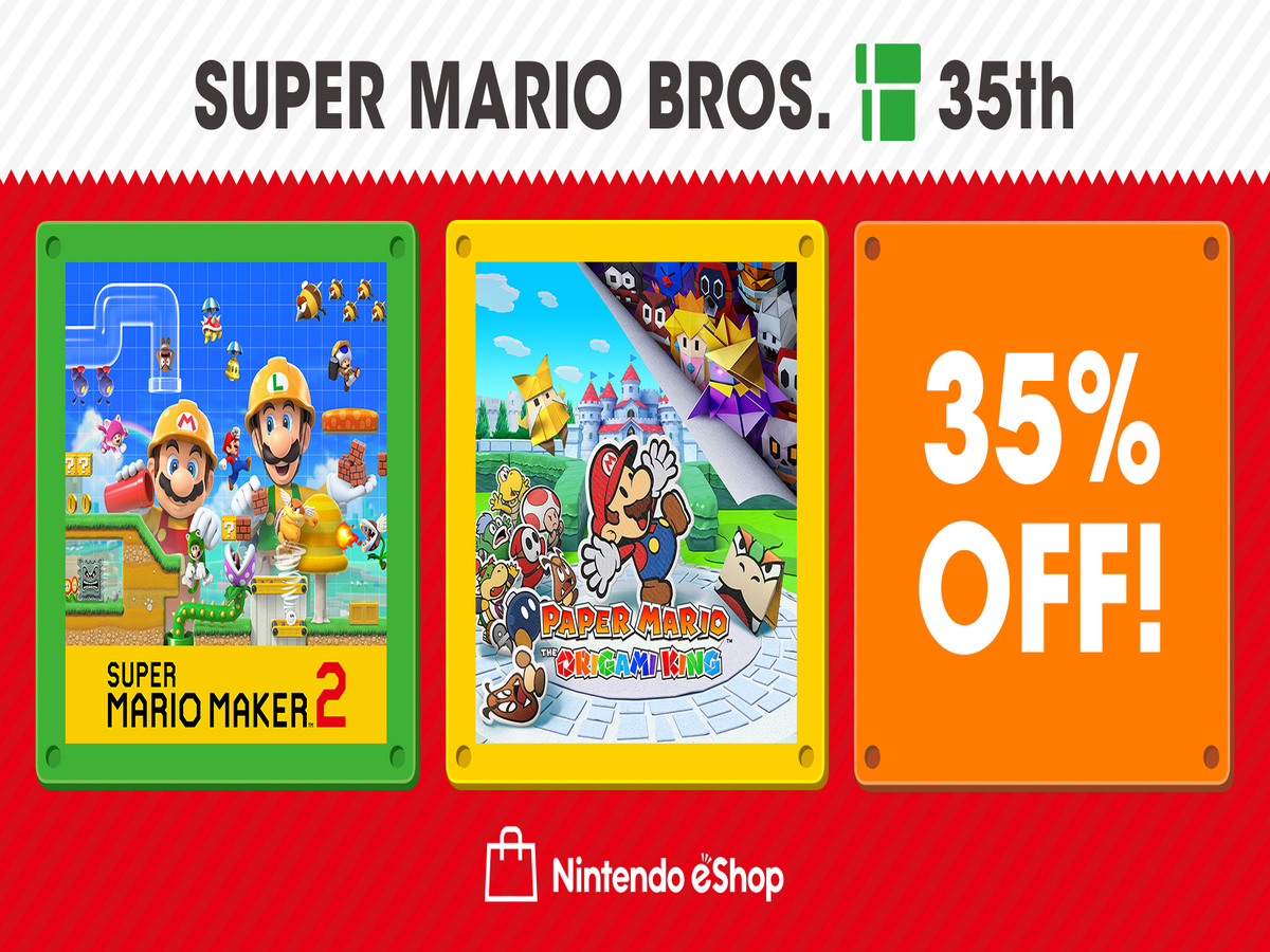 and Mario Mario: 2 are off eShop 35% the Paper Maker King Nintendo at The Origami