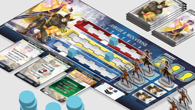An image of the game board for Marvel: Age of Heroes.