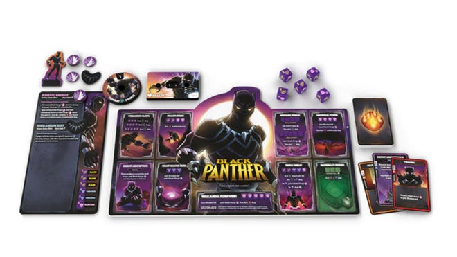 An image of the character pieces for Black Panther.