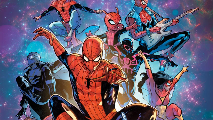 Cover art for Spider-Verse expansion for Marvel Multiverse RPG