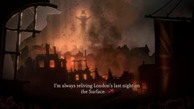 Remembering the fall of London in a Mask Of The Rose screenshot.