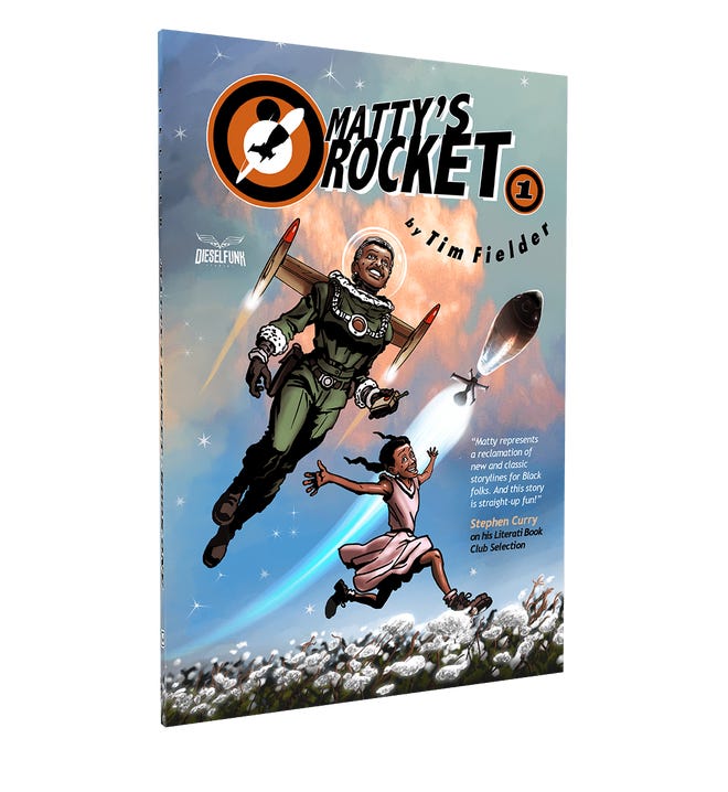 Cover of Matty's Rocket, set at an angle