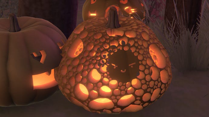 Carved pumpkins in a Mayor Bones Proudly Presents: Ghost Town's 1000th Annual Pumpkin Festival screenshot.