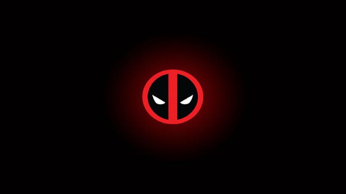 The distinctive logo of the definitive Sims 4 mod MC Command Center and its modder Deaderpool, based on the iconic Marvel Comics logo for Deadpool.