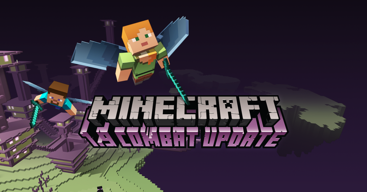 Minecraft's combat update is live: shields, dual-wielding, sweep ...