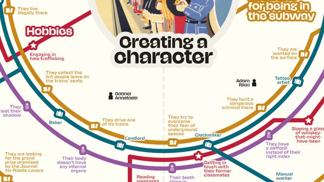 An image of the map from Meanwhile, in the Subway
