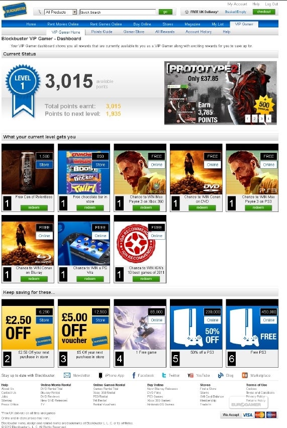 Blockbuster launches VIP Gamer rewards scheme | Eurogamer.net