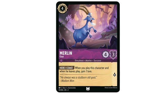 merlin goat lorcana card