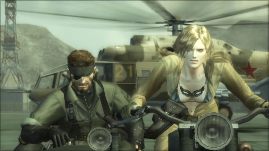 Tactical espionage action in a Metal Gear Solid 3: Snake Eater screenshot.