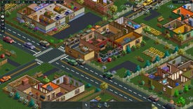 A cute pixel town in a Metropolis 1998 screenshot.