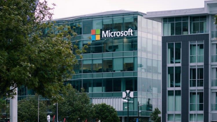 A photograph of Microsoft's office