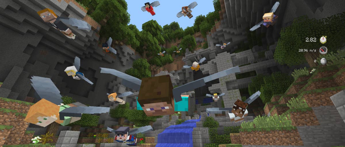 Minecraft console editions get free Pilotwings-style mini-game