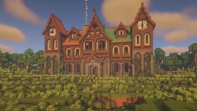 Фантастичний особняк в Minecraft, побудований YouTuber Bigtonymc