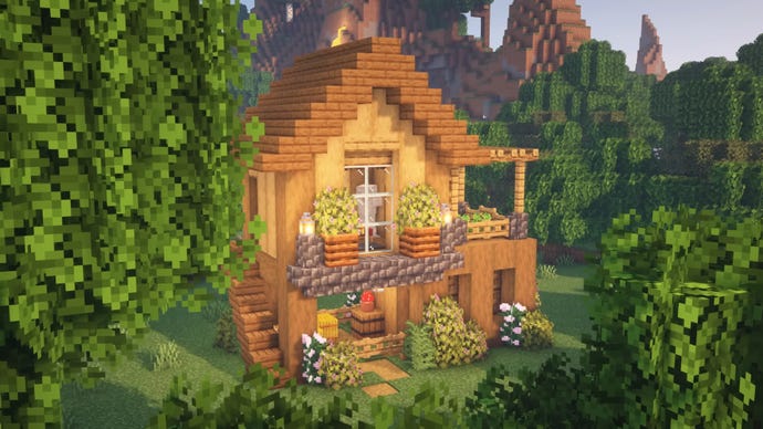 Стартерний будинок у Minecraft, побудований YouTuber Zaypixel