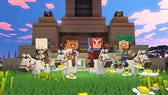 Promotional image showing characters from Minecraft Legends.