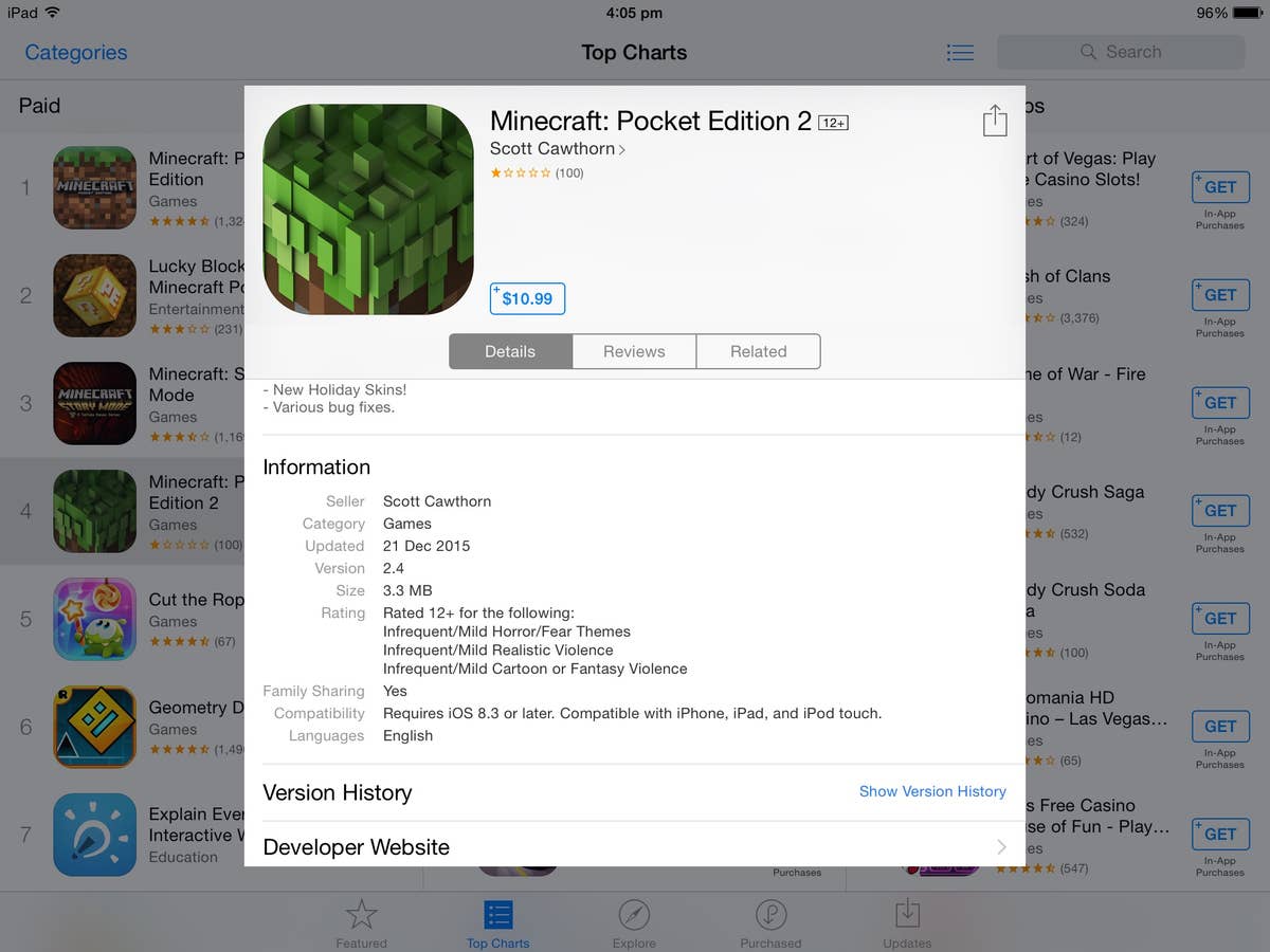 Minecraft – Pocket Edition::Appstore for Android