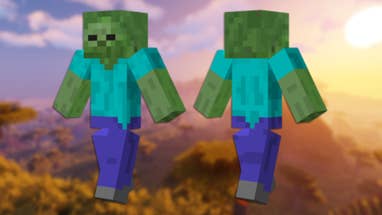 Rainbow Herobrine Zombie Minecraft Mob Skin