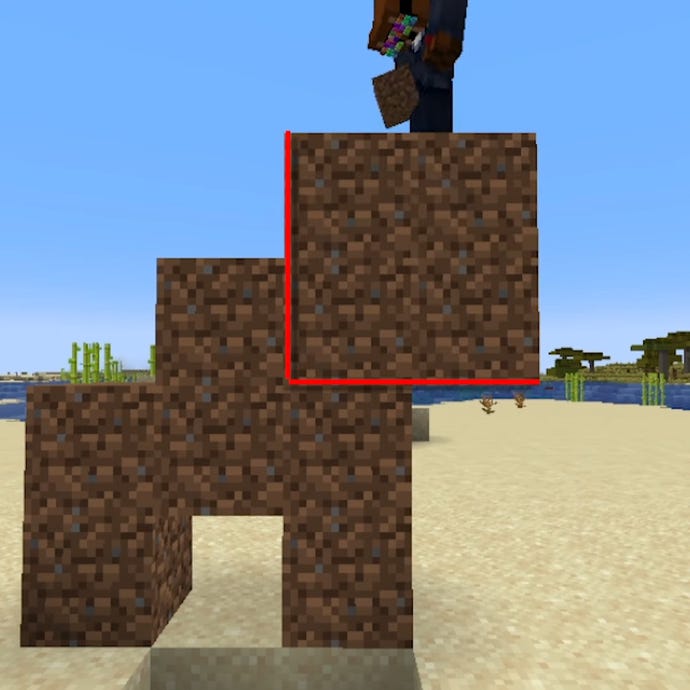 A Minecraft-ban egy alsó portál felépítésének folyamatának része