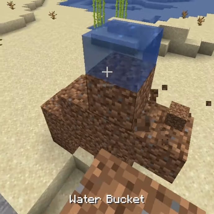 A Minecraft-ban egy alsó portál felépítésének folyamatának része