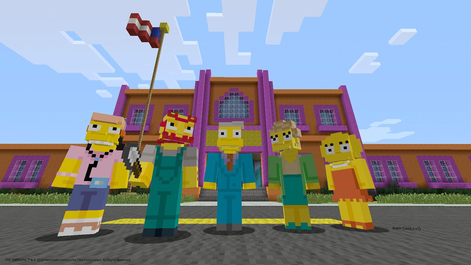 The Simpsons skins come to Minecraft on PlayStation this week | VG247