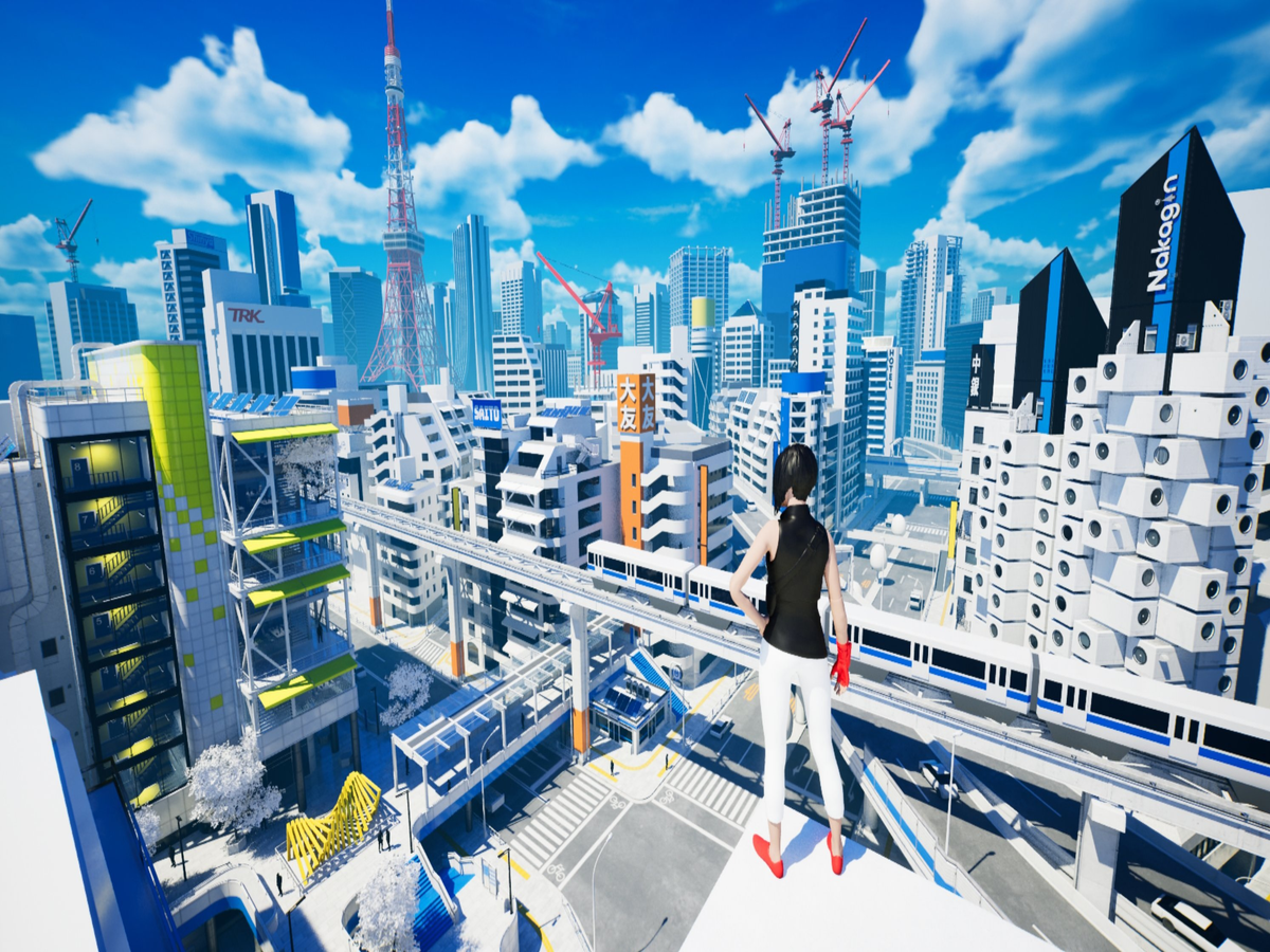 Mirrors Edge walkthrough as full movie and panorama (s) in (mostly) 15000+  pixels.
