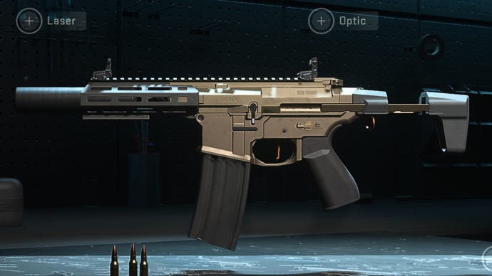 A screenshot of the Chimera Assault Rifle in the Gunsmith screen of Modern Warfare 2.