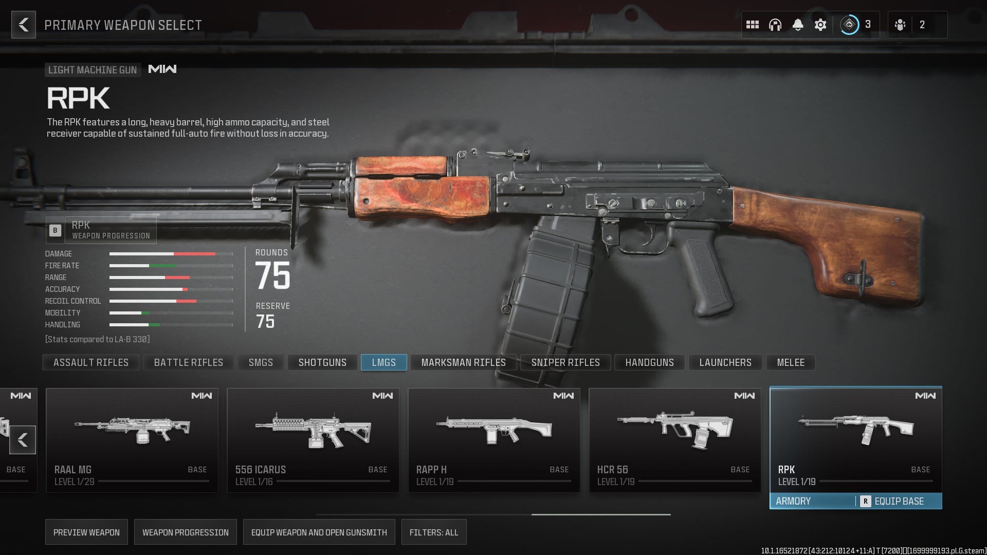 Best MW3 RPK loadout and class setup Rock Paper Shotgun