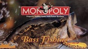 The front cover for Monopoly: Bass Fishing Edition.