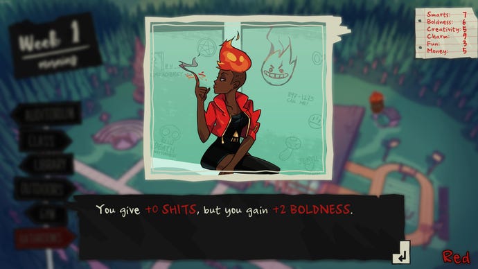 Monstrous schoolchildren in a Monster Prom screenshot.