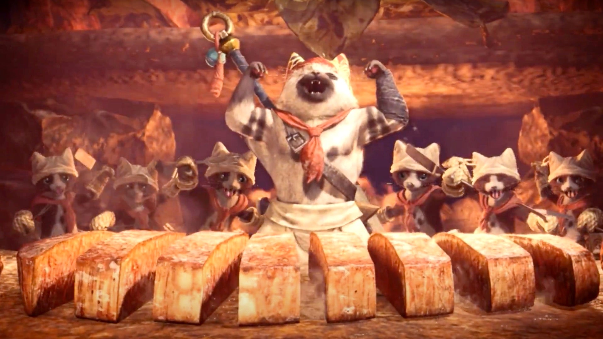 Milla Jovovich Has Flirtatious Relationship With Meowscular Chef In   Monster Hunter World Meowscular 