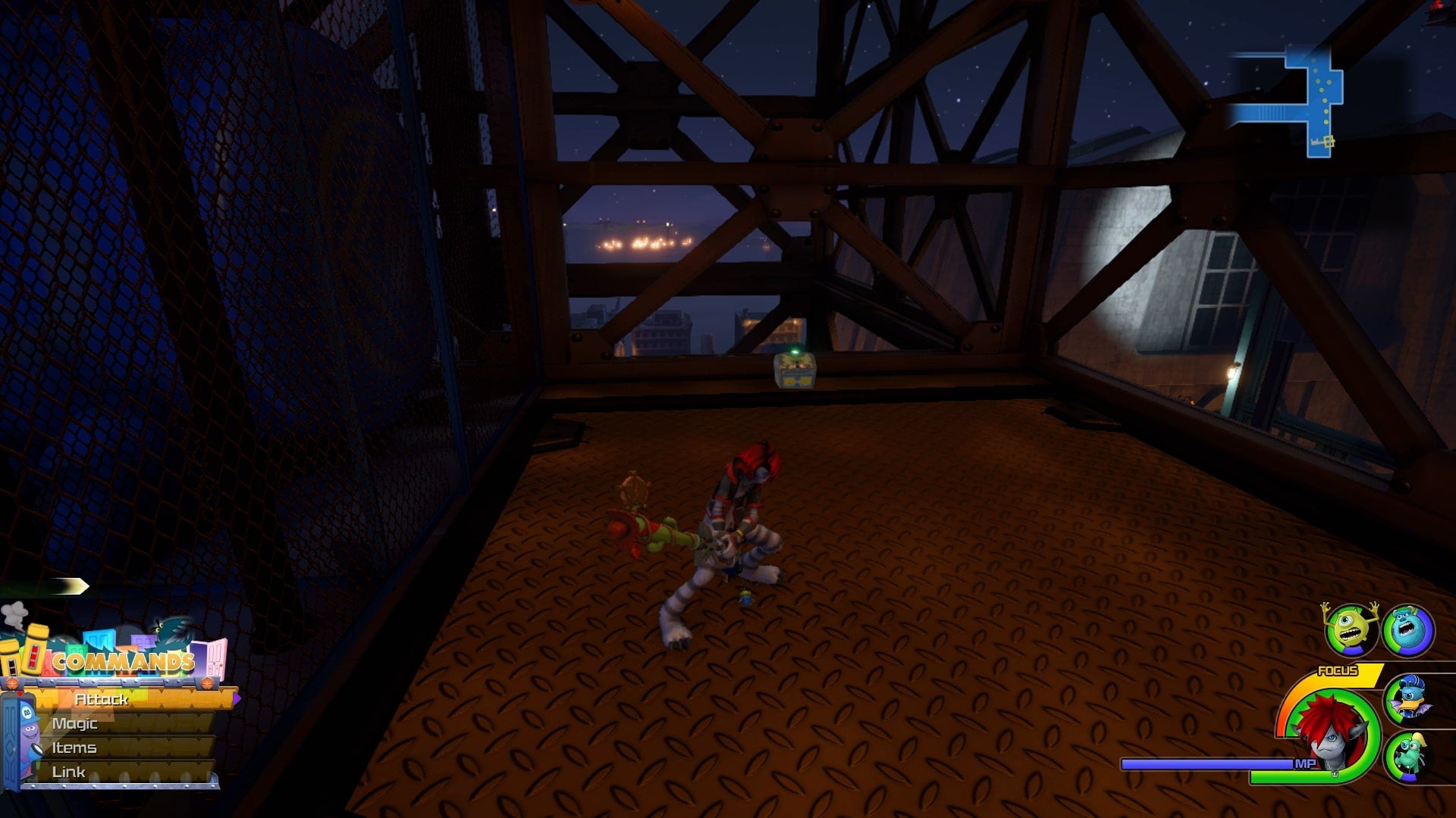 Kingdom Hearts 3 Monstropolis Treasure Chests and Boss Fight Rock