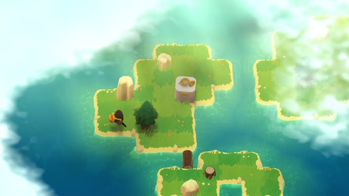 A beautiful series of islands seen from above in A Monster's Expedition