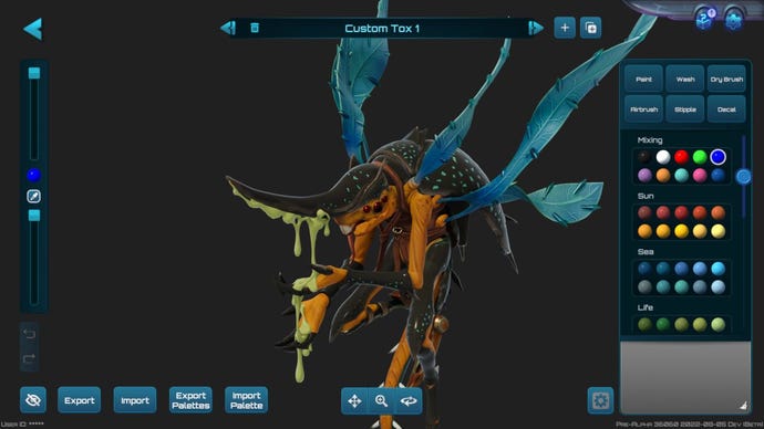 Painting a flying bug unit in Moonbreaker.