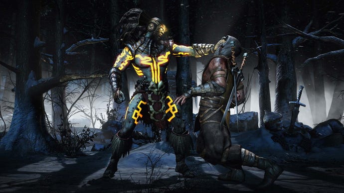 En spelare tar tag i en annan i Mortal Kombat X