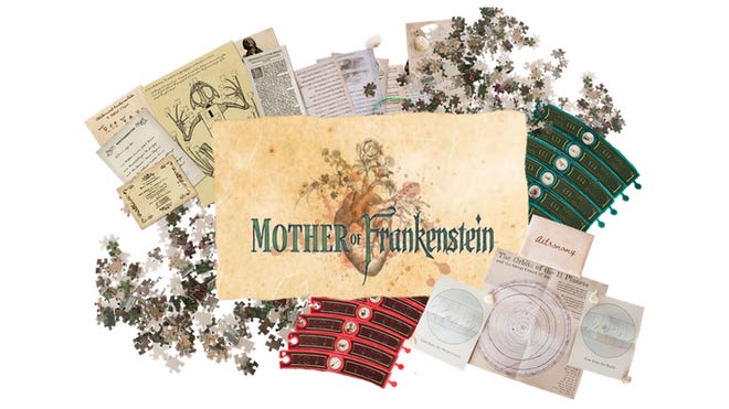 Mother of Frankenstein board game components