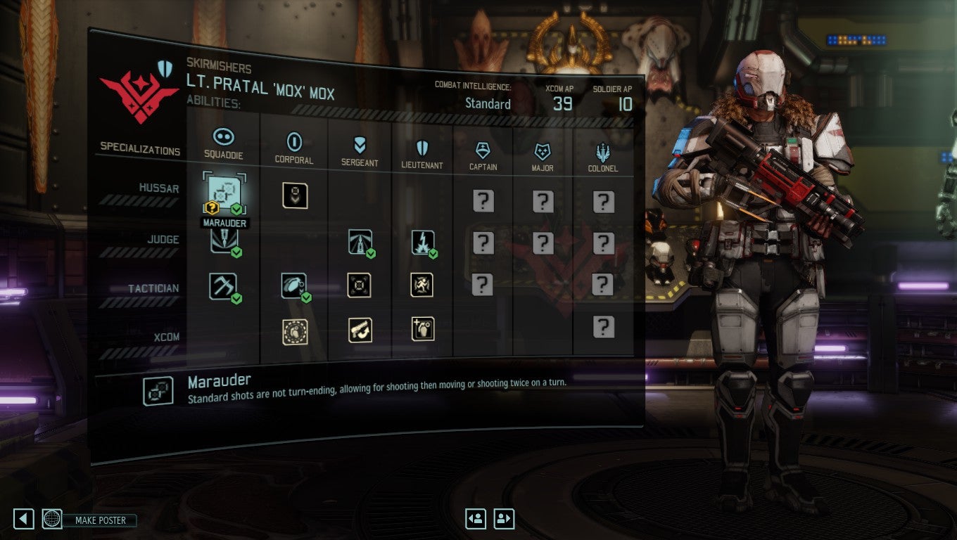 2 Skirmisher faction Abilities, skill tree, Resistance Orders