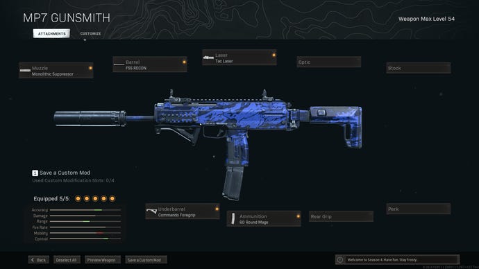 Un Sniper Support MP7 Build en Warzone