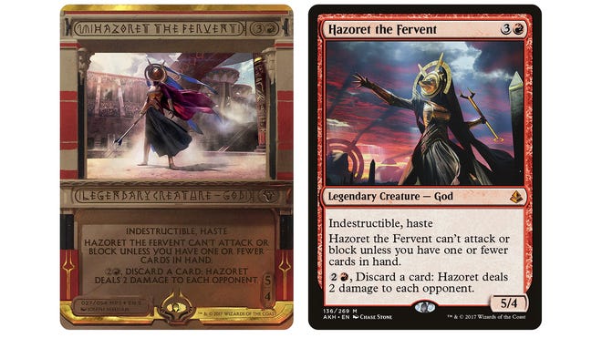 An image of the Magic: The Gathering Amonkhet Invocation cards