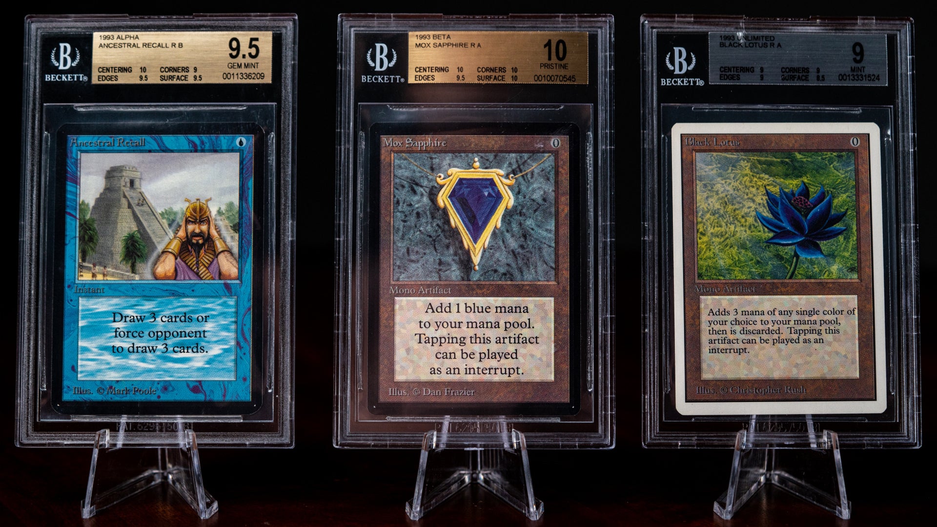 Magic: The Gathering's legendary Power Nine cards, including Black