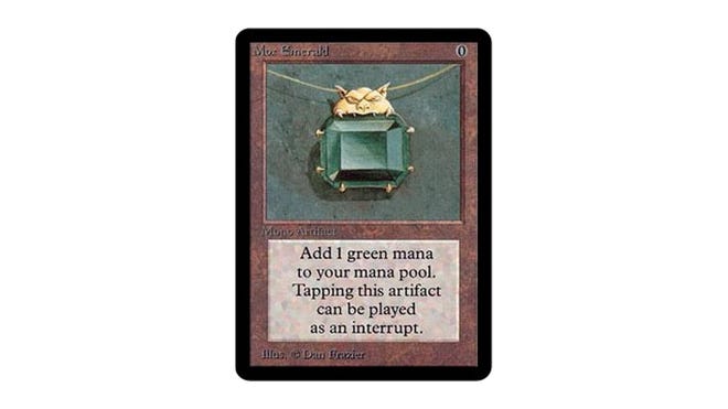 MTG การ์ดราคาแพงและหายาก mox emerald