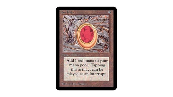 MTG การ์ดราคาแพงและหายาก mox ruby