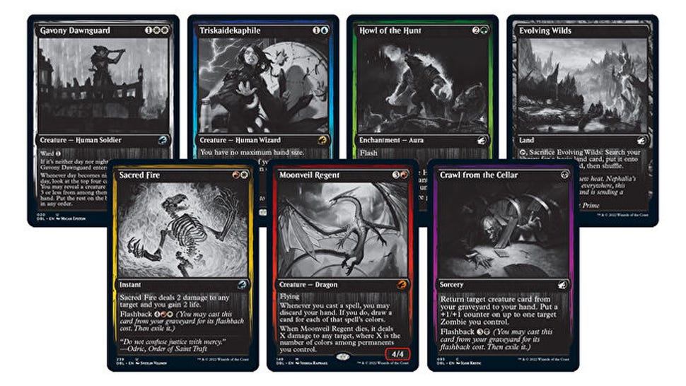 An image of the Magic: The Gathering Innistrad double feature cards