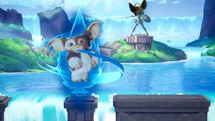 Gizmo and Stripe stand in one of MultiVersus' maps
