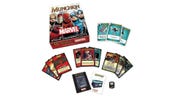 An image of the components for Munchkin: Marvel