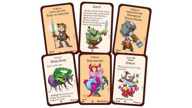 Munchkins and Mazes board game cards